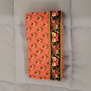 Vera Bradley Tri Fold Clutch in Pink Pansy pattern